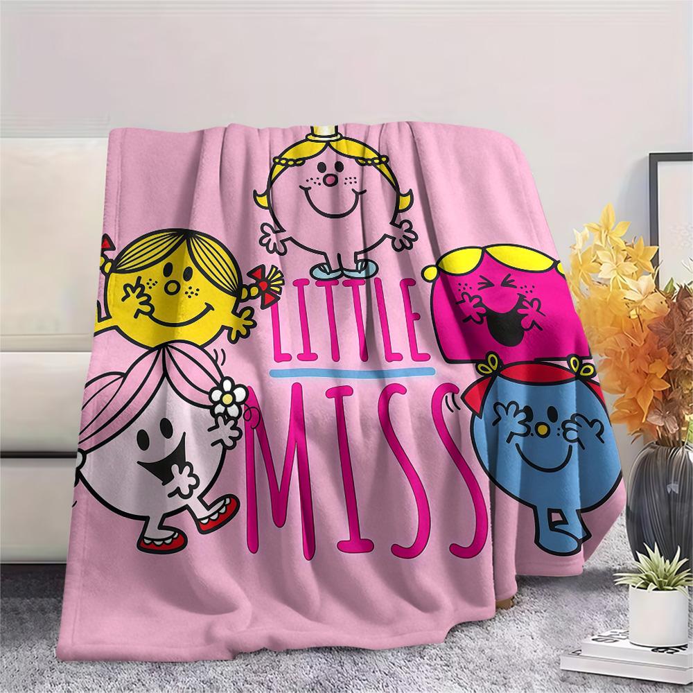 Mr. Men and Little Miss2 Flannel Blanket, High quality Comfortable for All Seasons, Home Decor, Warmth and Comfort