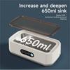 49KHZ Ultrasonic Cleaner 650ml Mini High Frequency Vibration Cleaner for Glasses, Jewelry, Dentures and Soothers