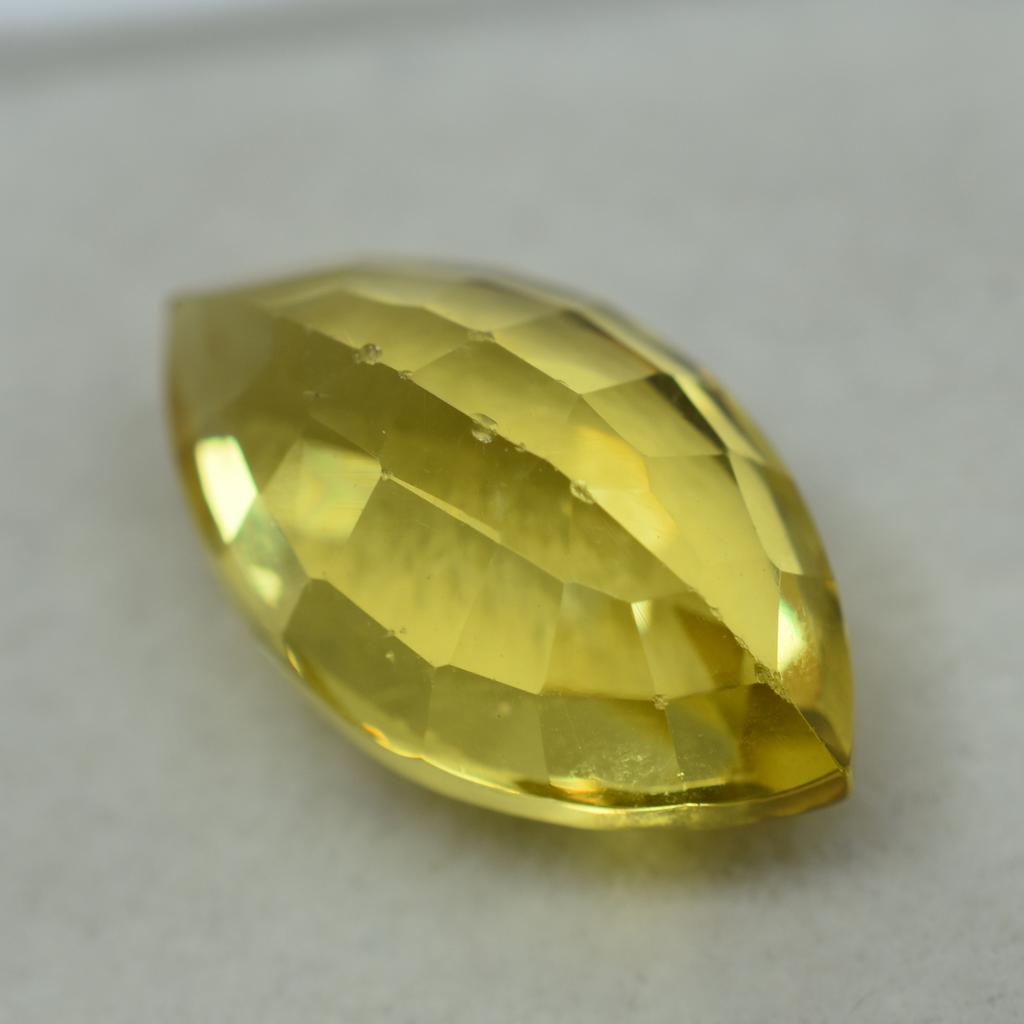 Natural Yellow Sapphire 8.77 Ct Marquise Cut  Top Quality AA+ Gemstone