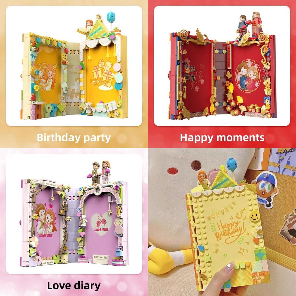 Creative Diy Photo Album With Abs Plastic Blocks For Couples Birthday Gift