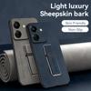 Für POCO M6 4G Handyhülle aus Schaffell mit magnetischem Lederhalter für Xiaomi POCOM6 F6 Pro X6 Neo M6Pro F5 X5 Matte Silikon-Schutzhülle mit Ständer