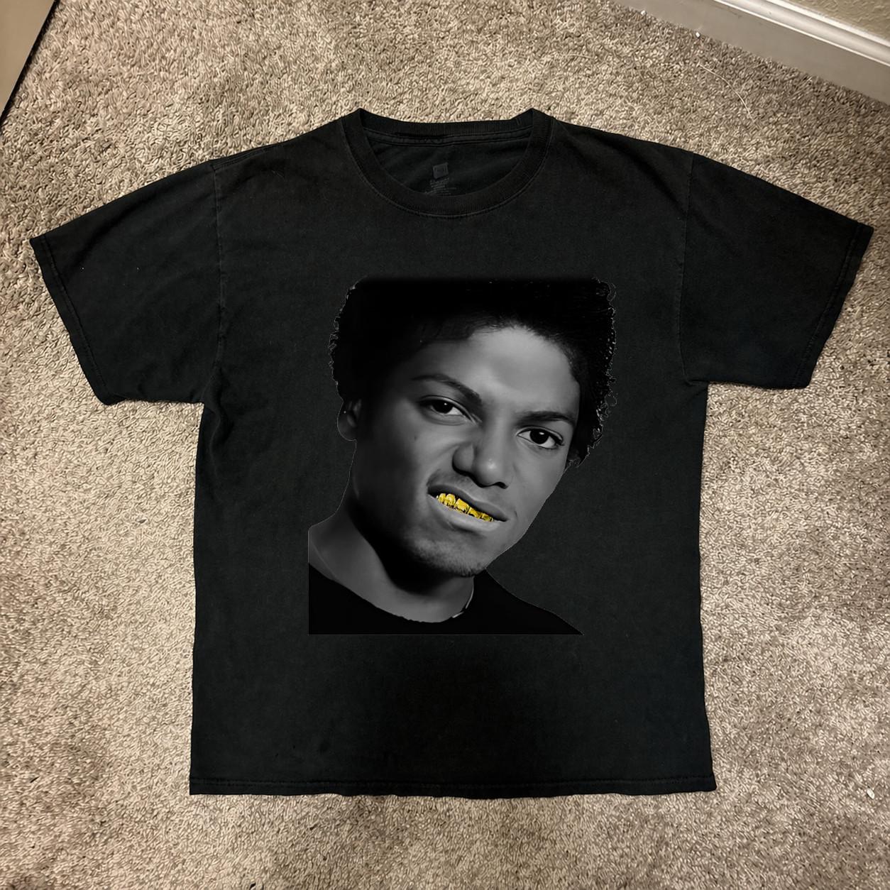 Michael Jackson-inspired Gold Grill Graphic T-Shirt S разноцветный