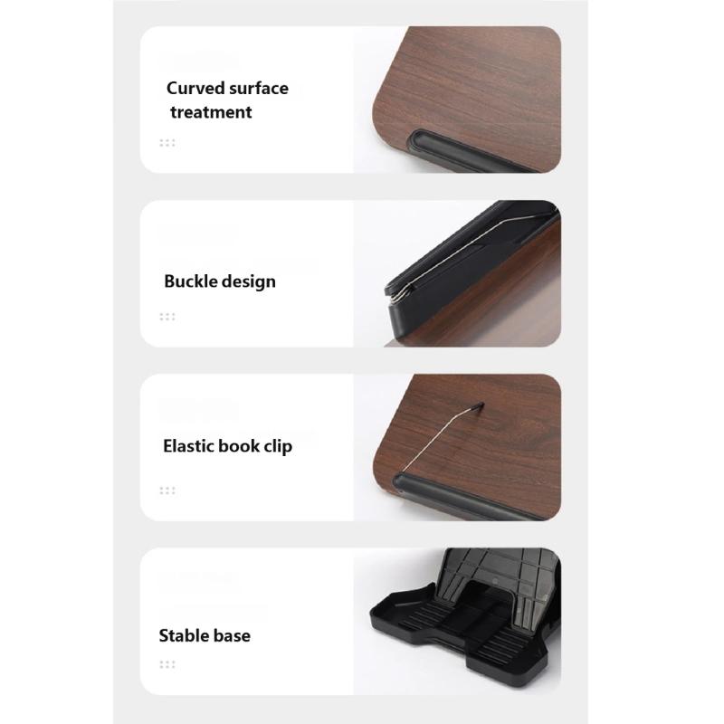 Solid Wood Book Stand Adjustable With Safety Features Foldable Ergonomic For Secure Reading Cooking And Study