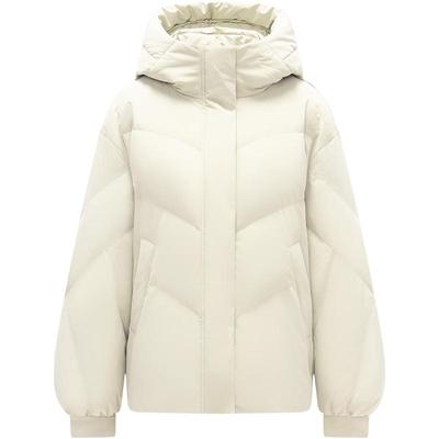 Women's Short Hooded 90% Down Jacket TB233382