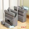 4 In 1 Broom Combo Set With Broom Dustpan Squeegee Floor Brush Multi Purpose Cleaning Tool For Home Commercial Use