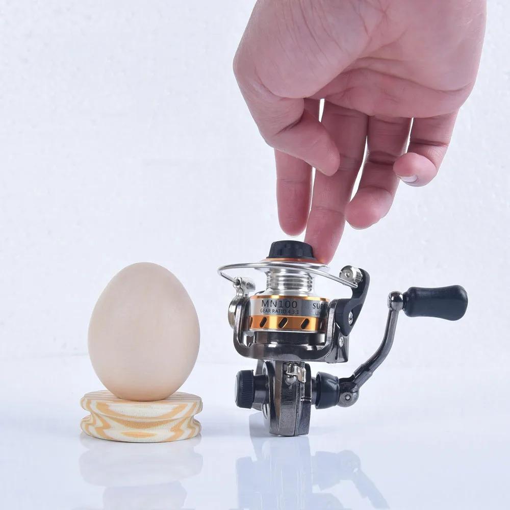 Power All Metal Mini Spinning Fishing Reel High Speed 4.3:1 Coil Left/Right Hand for Boat Rock Ice Fishing Lure Ultralight Wheel