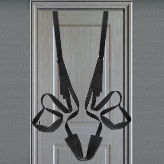 Altalena per sesso appesa alla porta, schiavitù, morbida finta pelle, cinghie regolabili, grande capacità di carico, imbracature per sesso, manette, restrizioni per le gambe, divaricatore, giocattolo sessuale per adulti