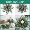 Wreath Faux Leaf Candle Base With Polyester Material For Party And Home Styling
