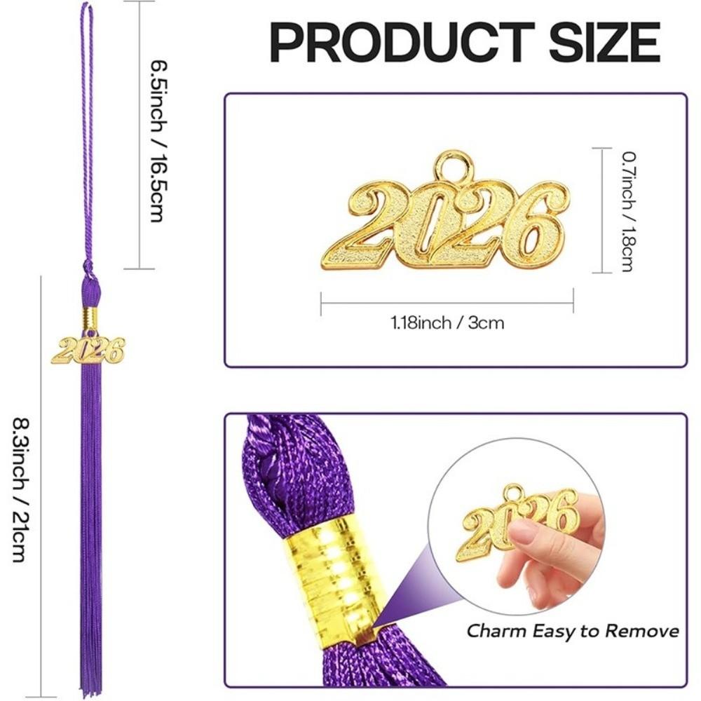 Knit Fiber 2026 Pendant Golden Pendant Graduation Cap Decoration  Party Accessories