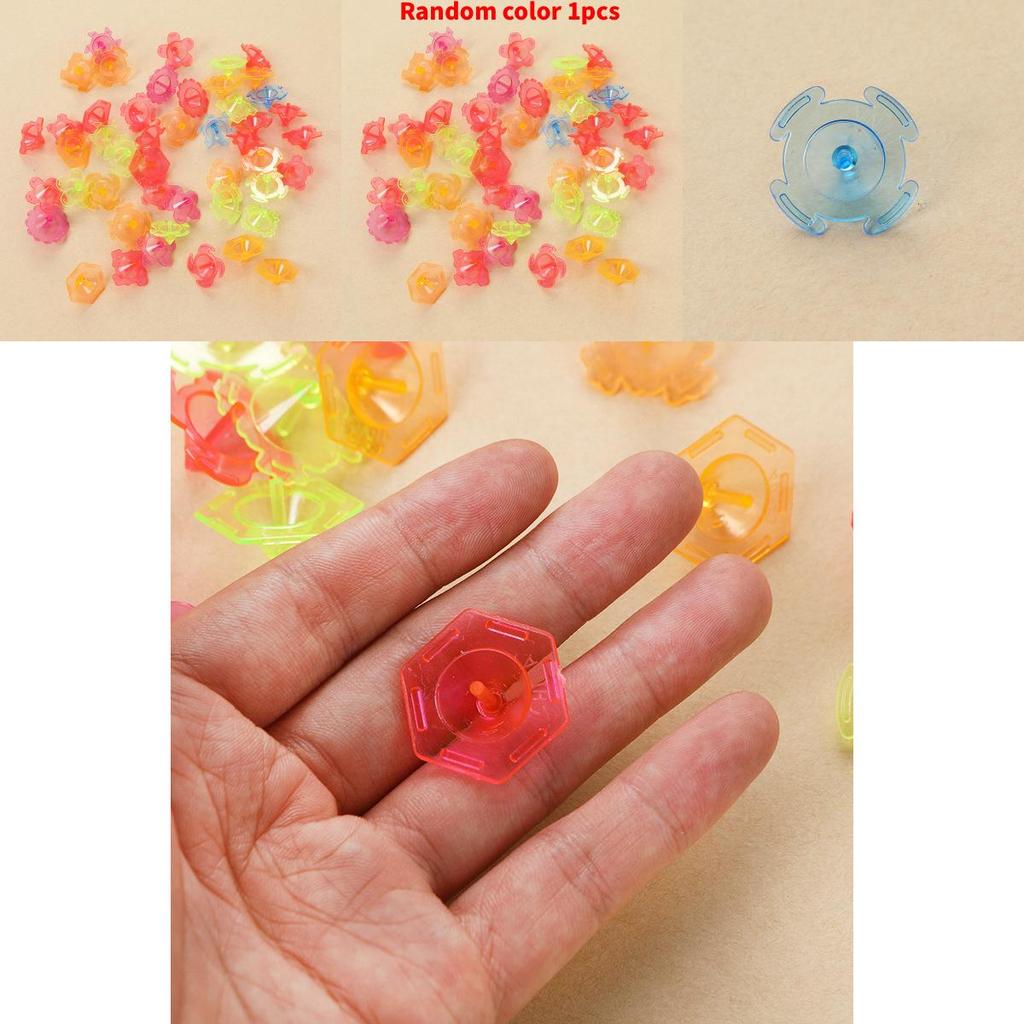 Plastic Hand Twist Transparent Gyroscope Toy For Kids Play And Collection