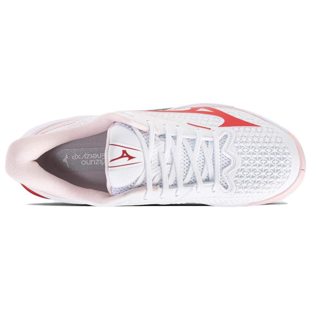 Mizuno AC Cushioning Abrasion Resistant Cushioning, Wear Resistant Low top Tennis Shoes Women's White/Red 61GA267162