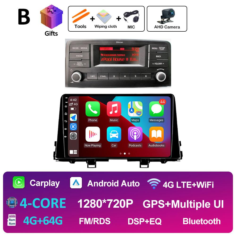 Android 14 DSP Stereo For KIA Morning 3 picanto 2017 2018 2019 2020 Intelligent System Bluetooth Cooling fan Auto Tools No 2 din