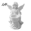 Elegant Winged Angel Ornament Figurine Candle Holder 3D Printed PETG Modern Home Aesthetic Decoration Sculptural Stable Base Decorative for Desktop