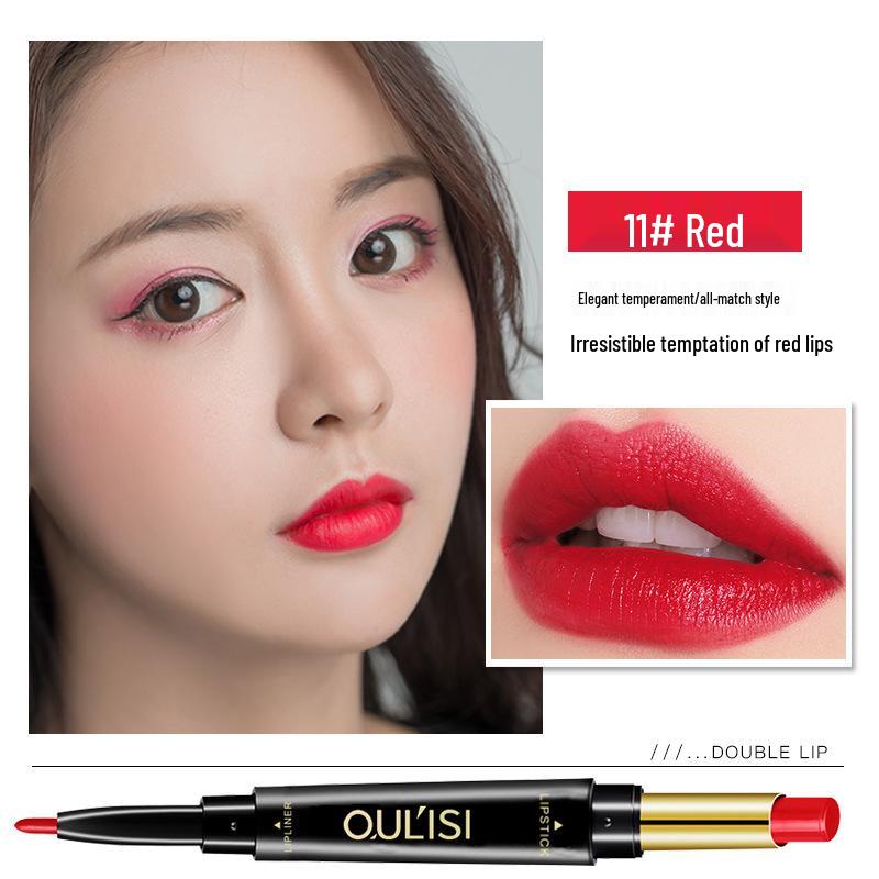 Waterproof Matte Lipstick & Gloss Dual-Ended Lip Liner for Women