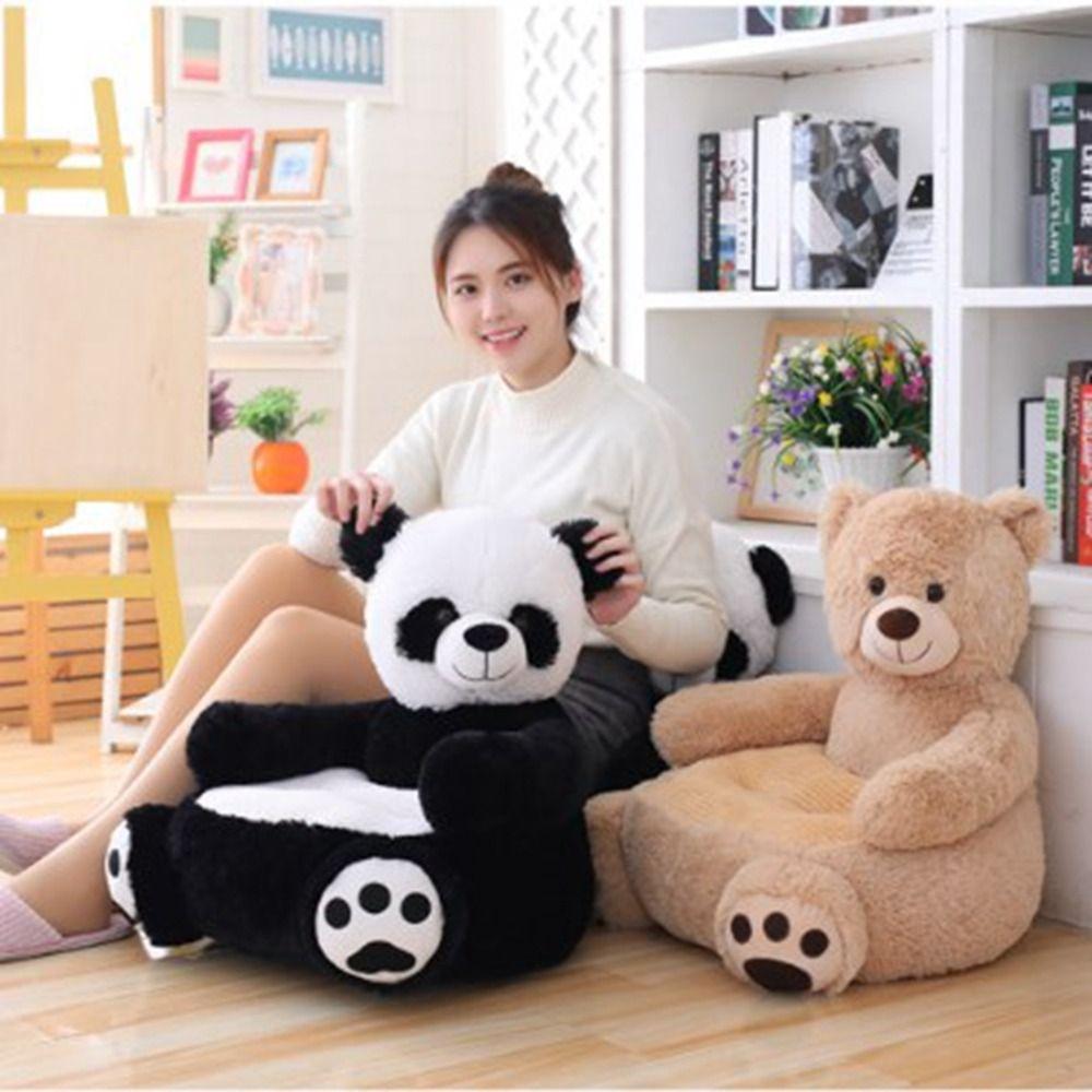 Small Panda Cartoon Sofa Chair Soft Cartoon Lazy Sofa Cover  For Boys and Girls