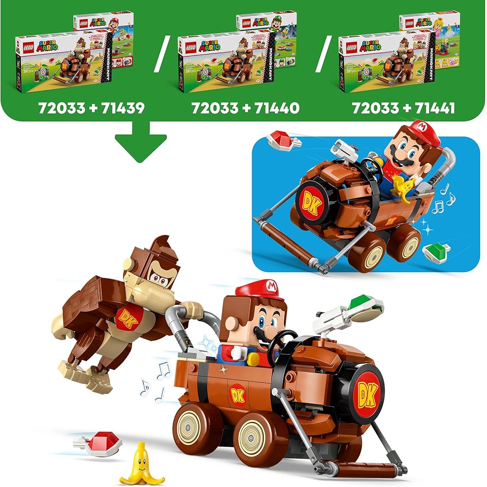 LEGO Super Mario Mario Kart Donkey Kong DK Jumbo Toy Building Blocks for Kids Ages 8-10