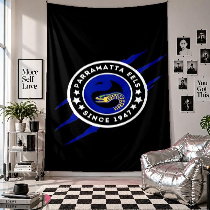 Parramatta Eels Wall Tapestry Home Decor Wall Hanging Cloth for Bedroom Living Room Background