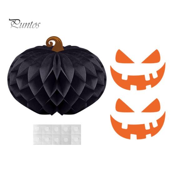 Hanging Party Supplies Halloween Honeycomb Ornament, Pumpkin Spider Paper Durable Reusable Decorations Decoration for Home Office Classroom