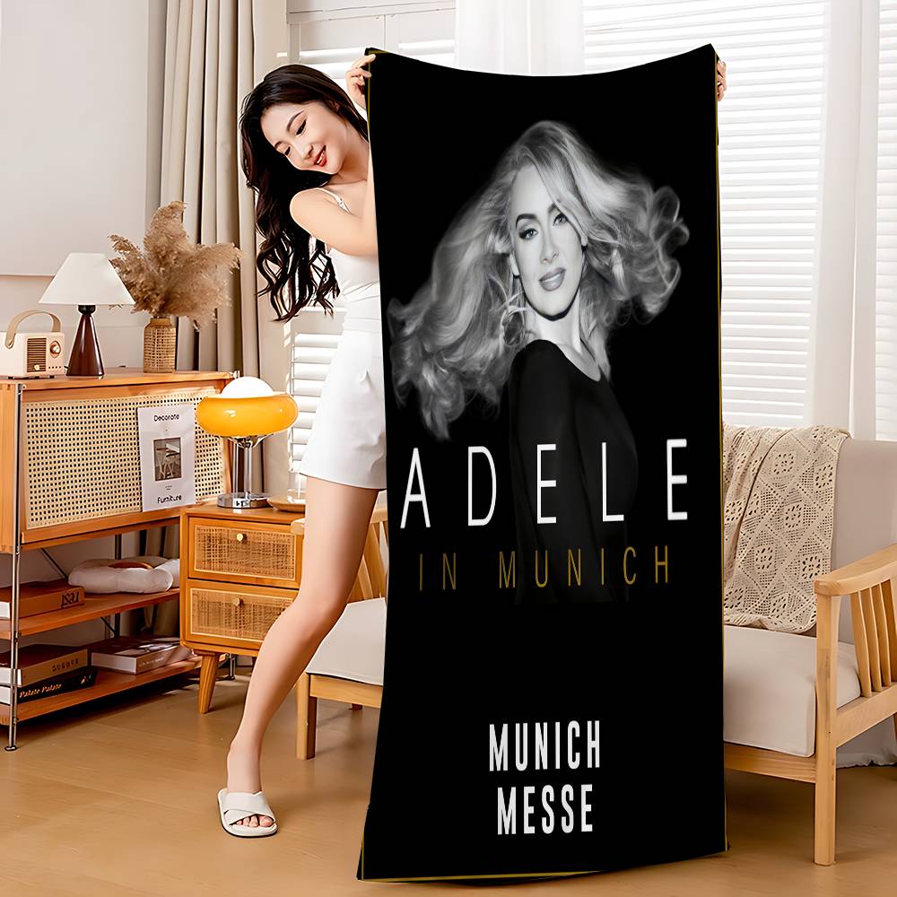 

Singer Adele Anime Beach Swimming Towel Soft Absorbent Washcloth Children s Gifts for Kids Travel Camping Gym W40*H60(CM)