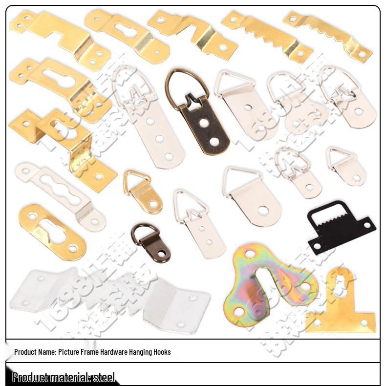 Metall D-ring Osynlig Krok Tavelram Upphängningsbeslag för Oljemålningar