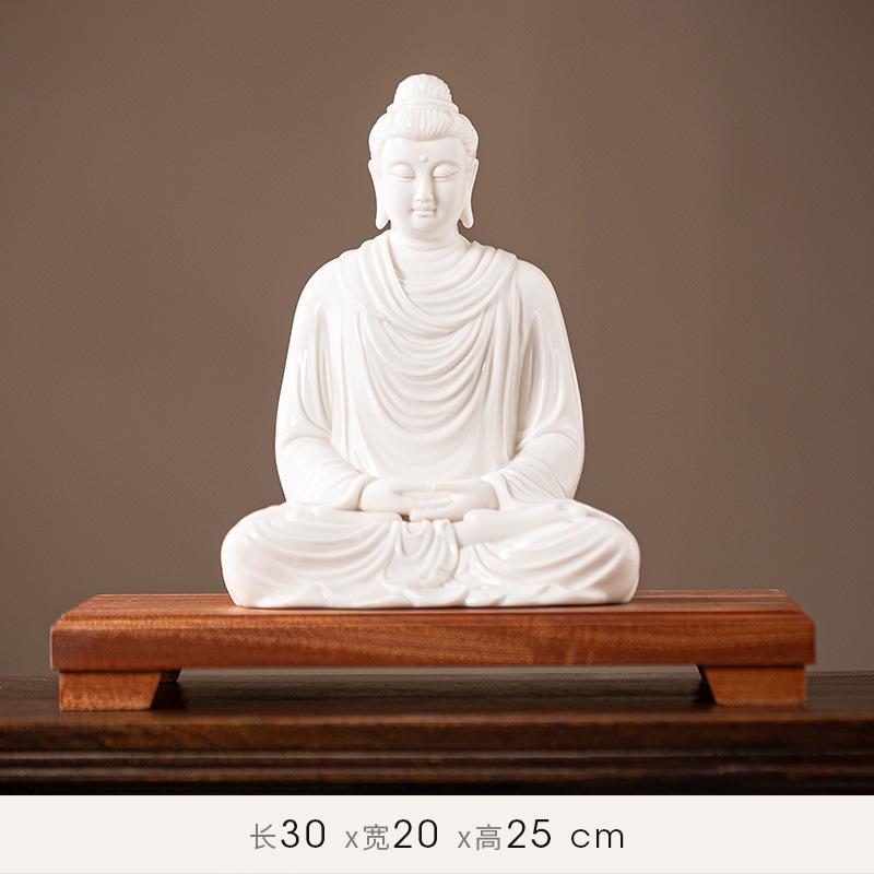 The Buddha statue of Sakyamuni and the Great Sun Buddha for home living room worship, office decoration, craft gifts and ornamen