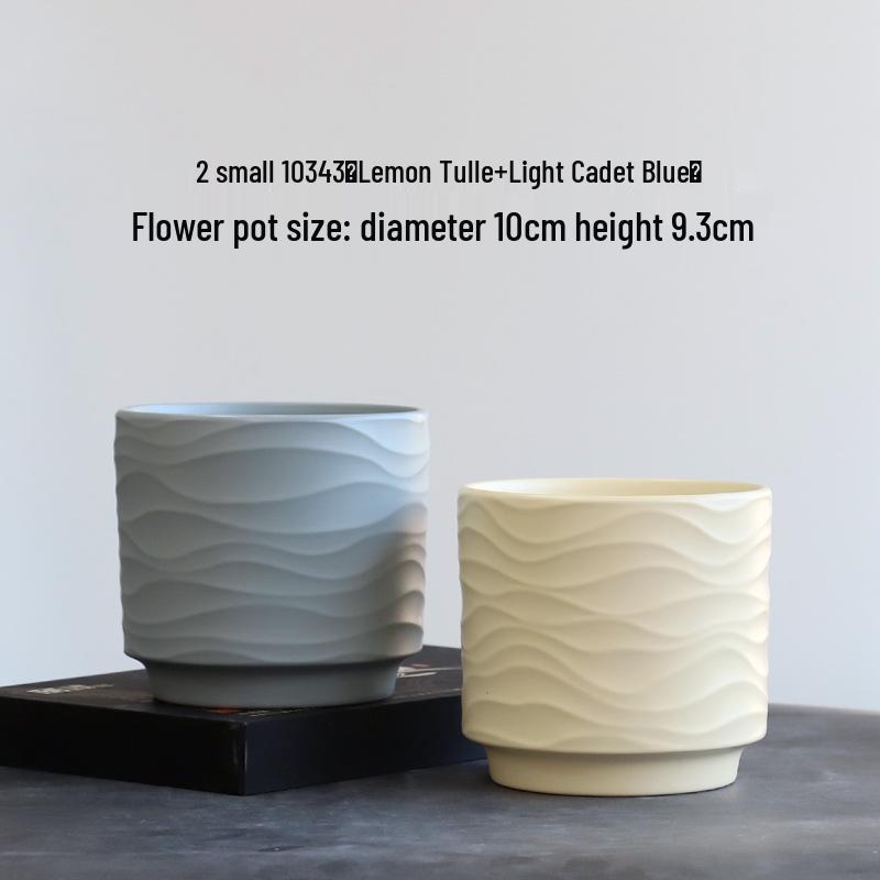 Nordic Minimalist Ceramic Flower Pot with Tray for Phalaenopsis, Orchid, and Succulent Plants