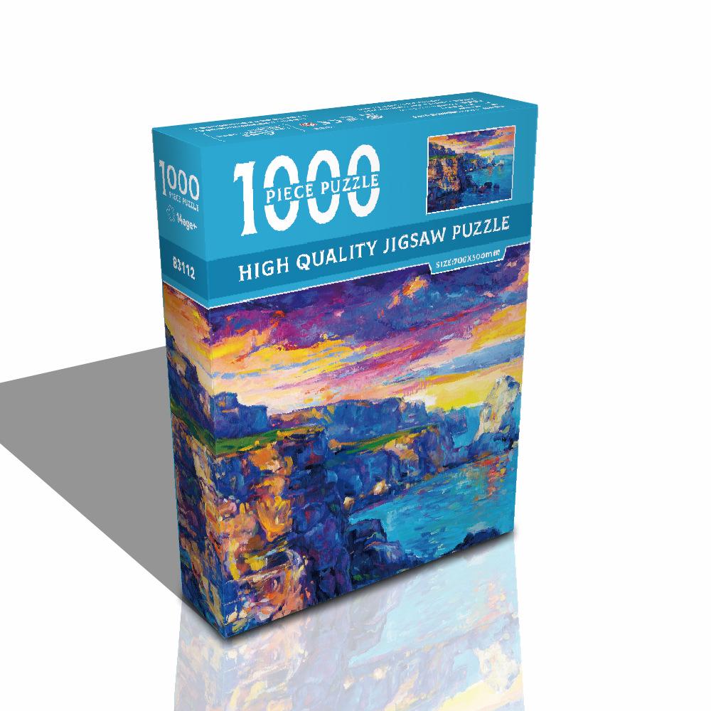 1,000-Piece High-Difficulty Jigsaw Puzzle for Adults - Stress Relief and Boredom Buster Featuring Famous Van Gogh Oil Paintings.
