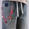 Hip Hop Girl Metal Chain Waist Accessory With Lobster Clasp For Trendy Denim Pants