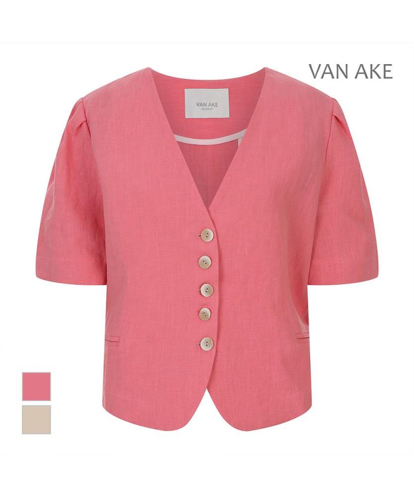Vanake V-Neck Short Sleeve Jacket_Vb46Jkq301Z