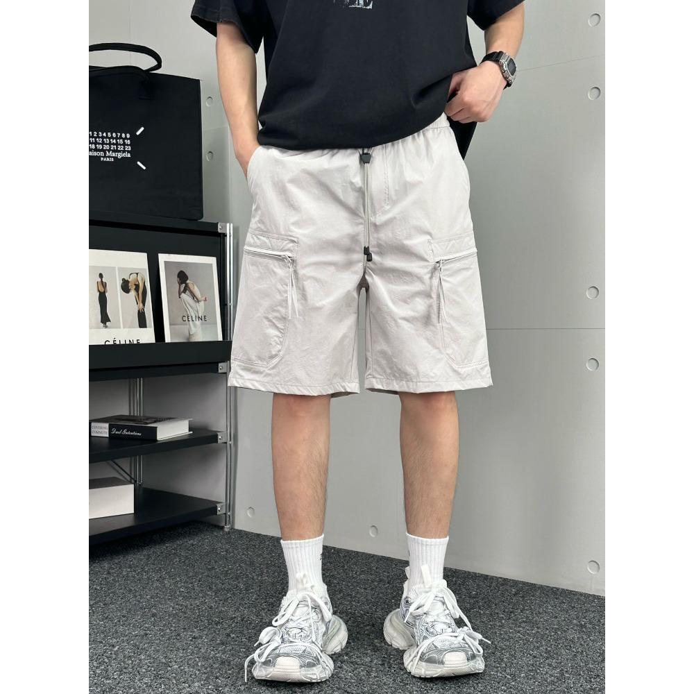 Fashion Streetwear-inspired Cargo Shorts, Bright Green Relaxed Fit Shorts, Breathable Shorts for Urban Styling & Warm Weather
