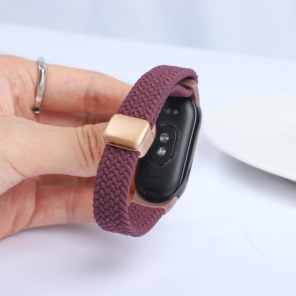 Magnetic Braided strap for Xiaomi Mi Band 10 Accessories breathable nylon Bracelet belt pulseira correas for Xiaomi Mi band 9 8