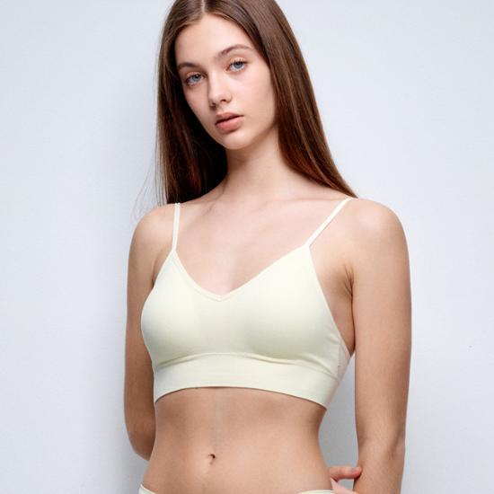 Бесшовный бюстгальтер-бралетт Horaho V-Fit No-Wire (5ЦВЕТОВ) Pale pink / ML — фото 2