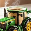 Handcrafted Tractor Coffee Mug 11 Ounces Semi-trailer Shaped Cup Vintage Farm Equipment Mugs Creative Gift for Farm And Truck Lovers