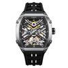 STARKING Men's Waterproof Sports Mechanical Watches Wear-resistant Silicone Strap Automatic Watch Luminous Tonneau Luxury Watch