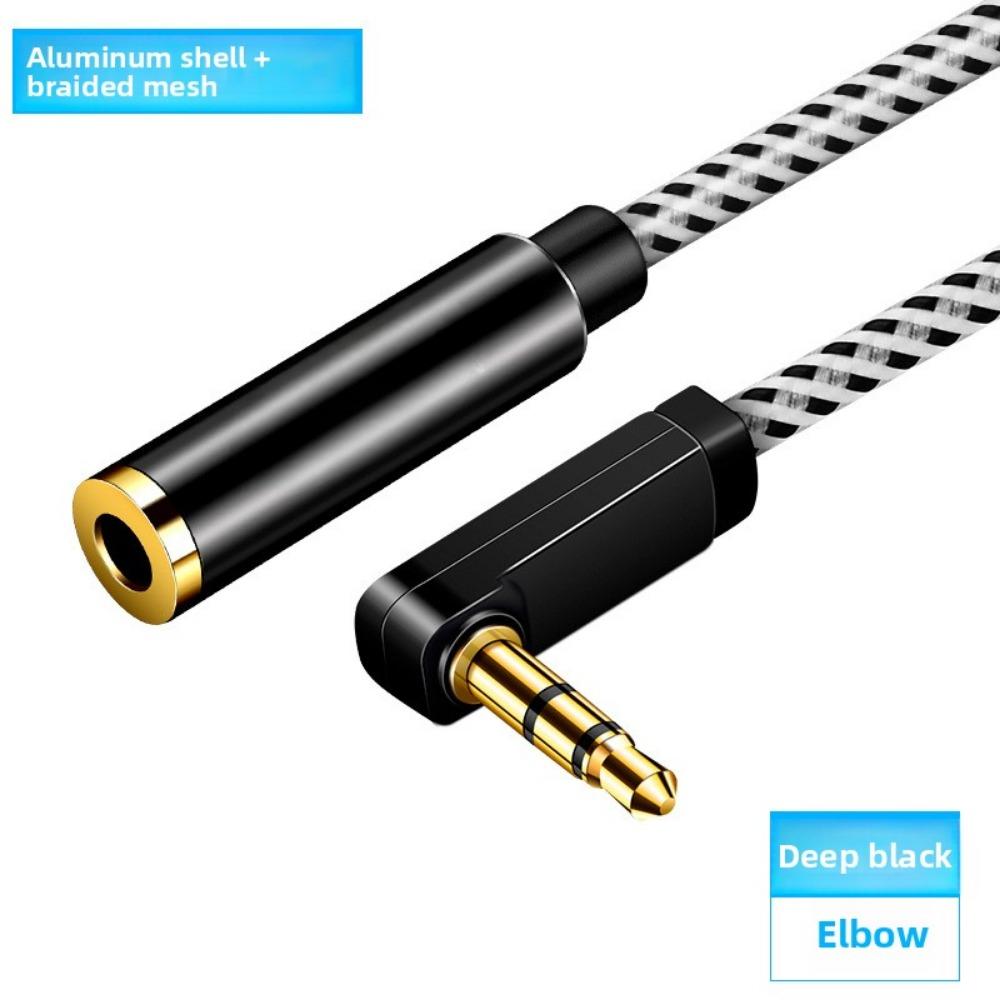 5mm Gold Plated AUX Cable Male to Female 4 Pole with Mic Car Audio Headphone Extension Cord 1m 1.5m