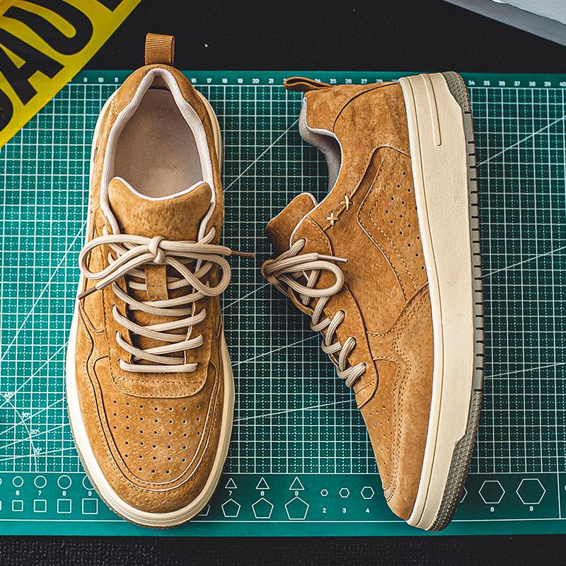 Mens Sneakers New Trend Casual Leather Suede Vulcanized Shoes Men Tenis Luxury Trainers Comfy Man Walking Running Jogging Shoes