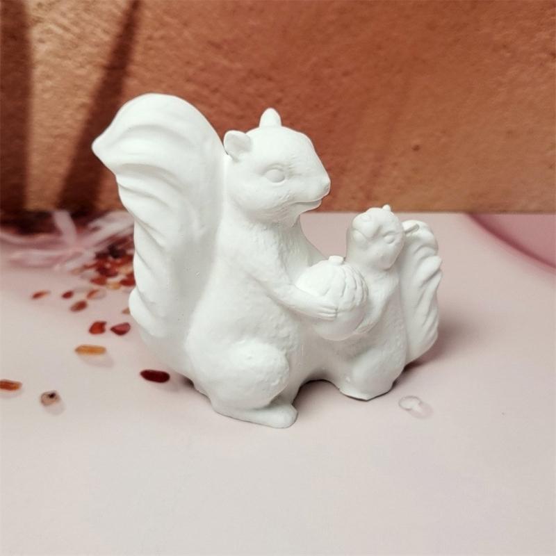 Squirrels Animal Statue Silicone Candle Molds for Epoxy Resin Candle Soap Making Home Decoration Gypsum Silicone Molds