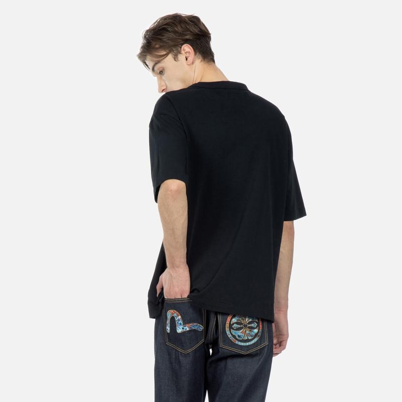 Evisu Seagull Logo Loose Fit Short Sleeve T-Shirt Men Tops 2ESHTM3TS537RXCT