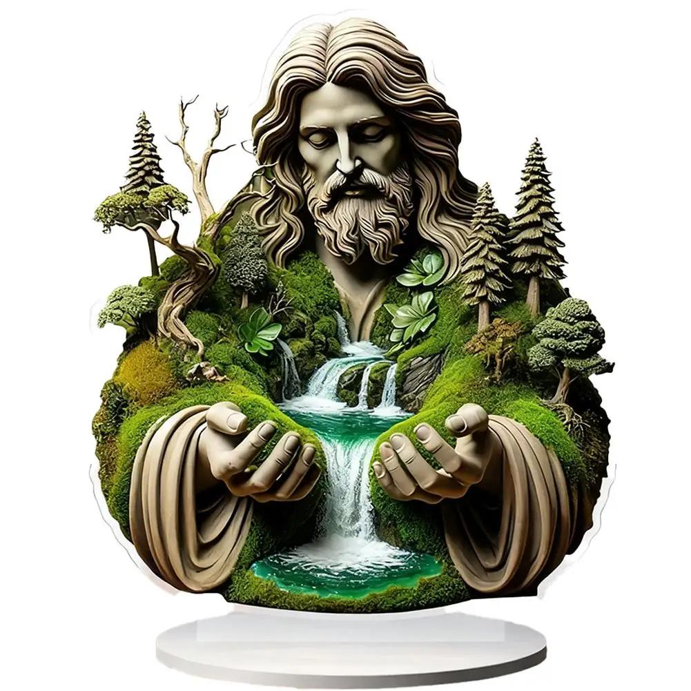 2D Acryl Engel Namensschild Ornament mit Sockel Kreativer Engel Weihnachtsbaumschmuck Geflügeltes Design Stück 2026 Neu Dekorativ B6U4