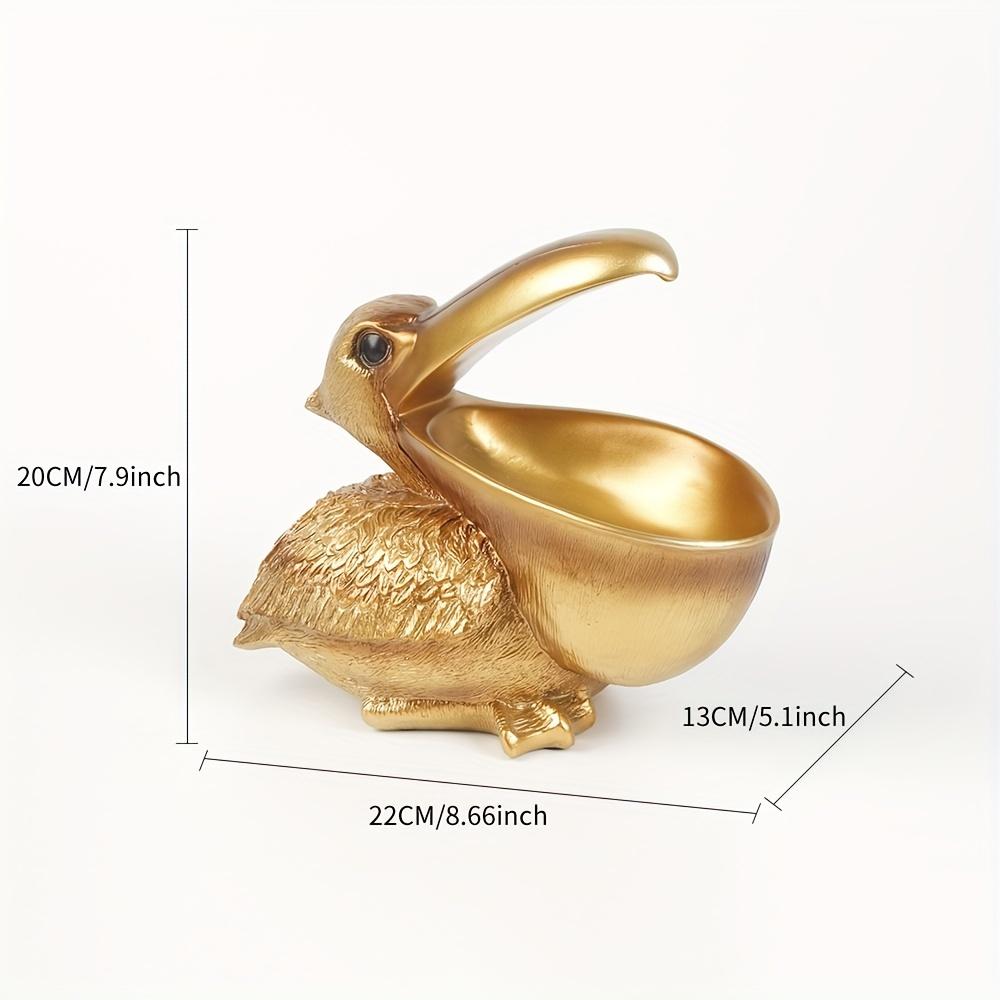 A Realistic Pelican Desktop Storage Ornament,Creative Storage Ornament,Key Watch Snack Candy Storage Box,Suitable For Living Room Decoration Ornaments