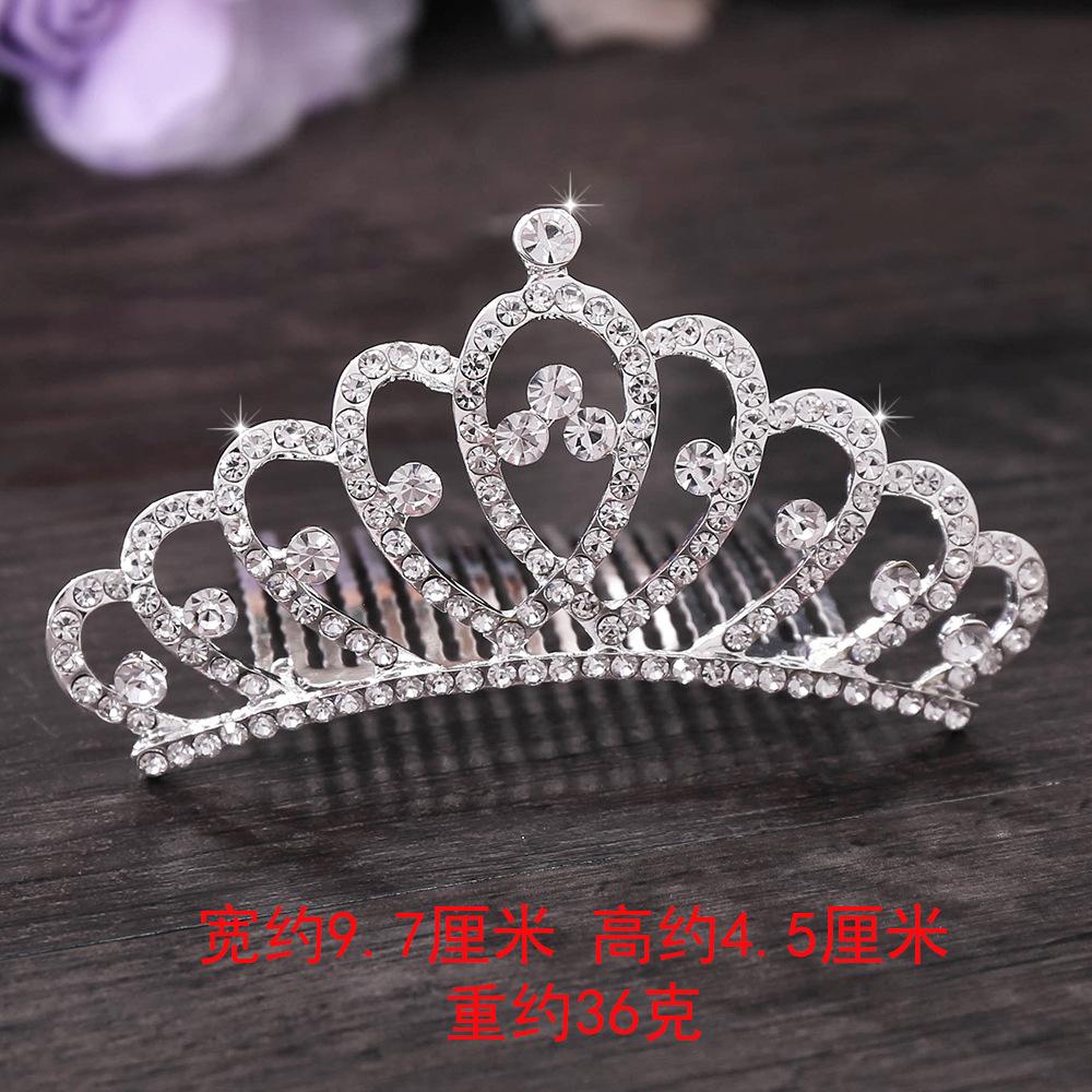 

Детские аксессуары для головных уборов, гребень для волос, для шоу на день рождения, свадьбы, сплав, стразы, корона принцессы, свадебный гребень для волос