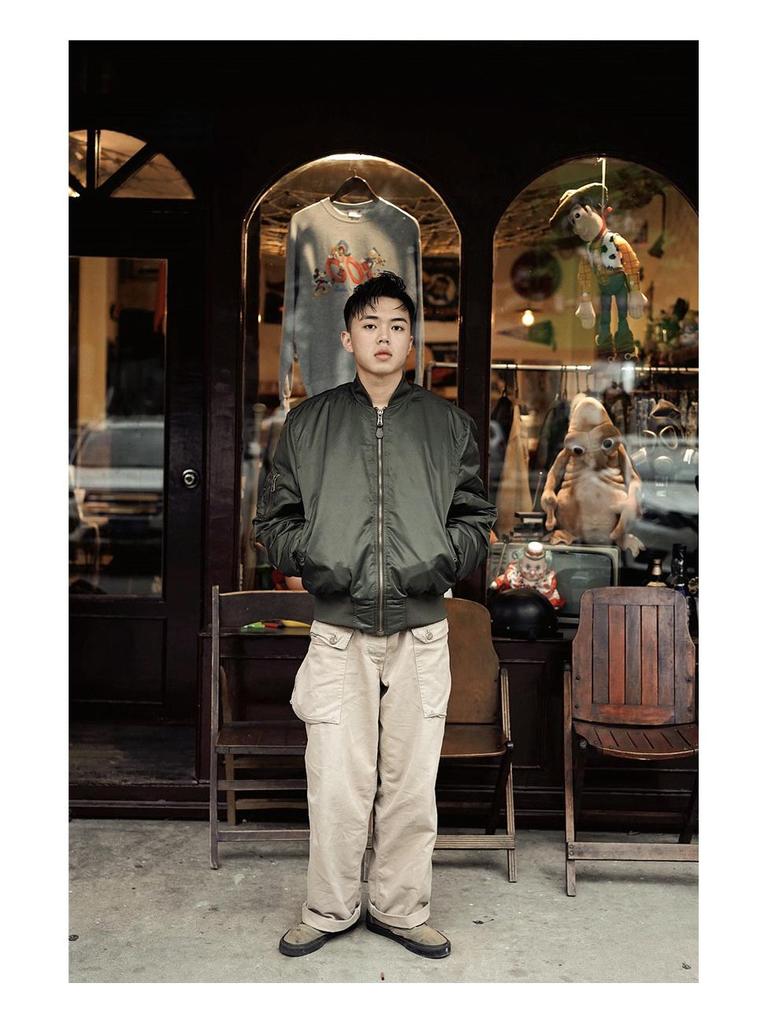 Normanlong MA1 Militär-Pilotenjacke: Herren Klassische Verdickte Herbst-Winter Air Force Baseball Oberbekleidung