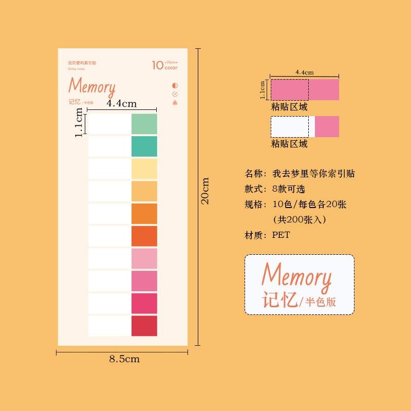 200Pcs Index Tabs With Ruler Writable File Tabs Flags Colored Page Markers Labels For Reading Notes Books School Office Supplies