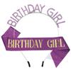 Birthday Girl Rhinestone Headband & Sash Set – Perfect Party Gift & Decoration