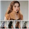 Fake Collar Lace Triangle Scarf Cloak Flower Scarves Retro Lace Scarf Veil Headband  Women