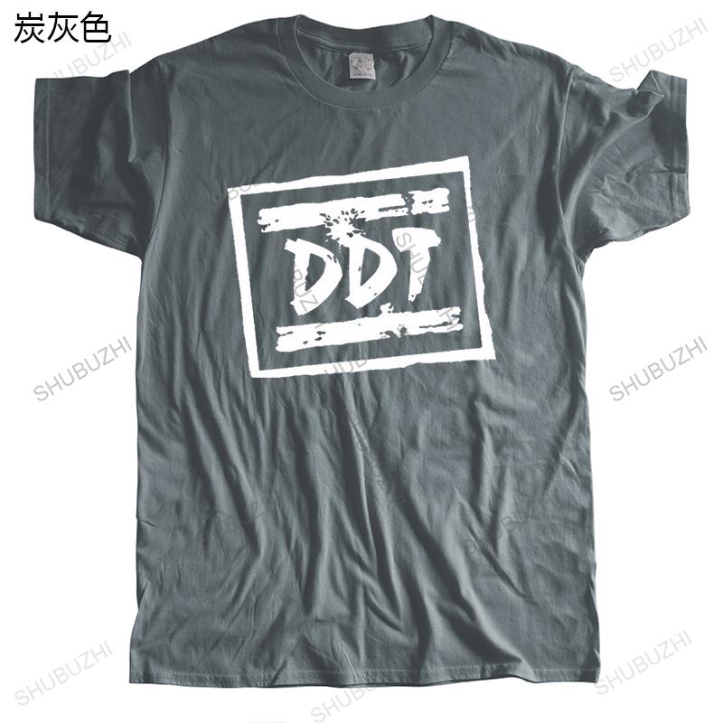 DDT Tee Russian Band Logo Merchandise for Men Short Sleeve Crewneck Cotton Custom Boyfriend Basic Tees Shirt Big Size