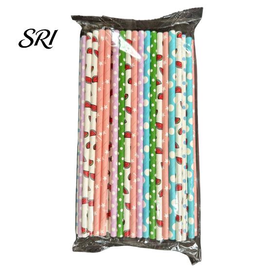 Polka Dot Paper Straws 100Pcs Disposable Plastic Alternative Wedding Dessert Table High Temperature Resistant for Hot Cold Drinks Cocktails