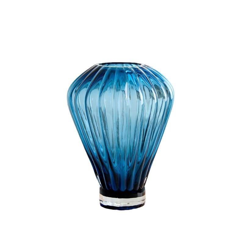 BRSimple Crystal Glass Vase Creative Hydroponic Vase Flower Arrangement Art Desktop Decoration Modern Room Aesthetic DecorationEY
