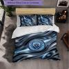 Set Lenzuola Manchester City Modello 3 Pezzi Morbida Copripiumino in Microfibra con Federe per Camera da Letto