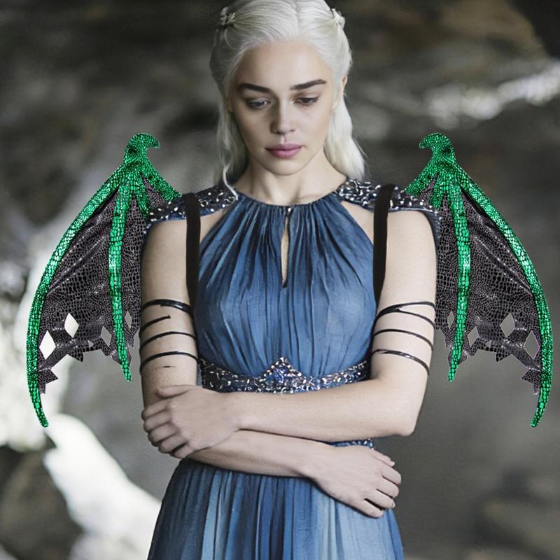 Glittering Dragon Wing Costume Accessory Role Playing Easy Wear For Cosplay And Halloween Parties